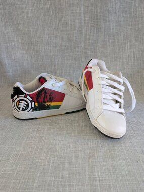 RARE Element Y2K Skate Shoes Rasta Lion of Judah Skateboarding Sneakers Reggae